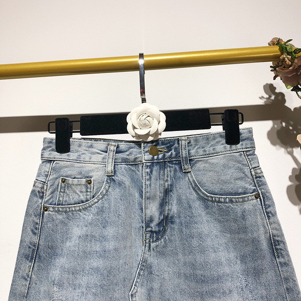 Fusta scurta de dama din denim de culoare albastra