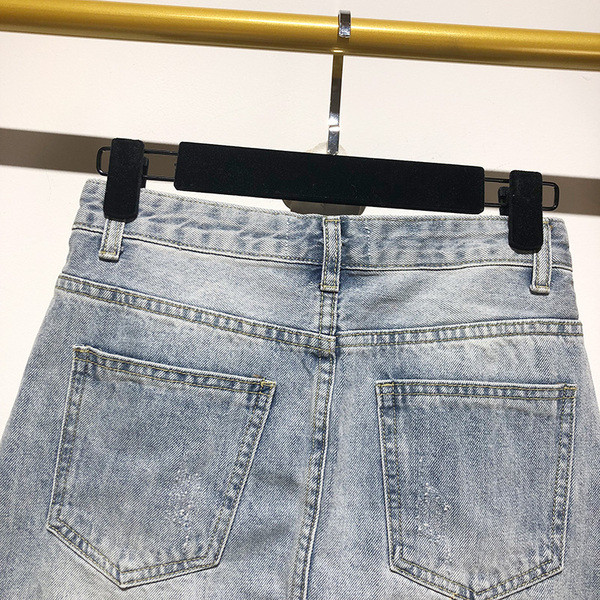 Fusta scurta de dama din denim de culoare albastra