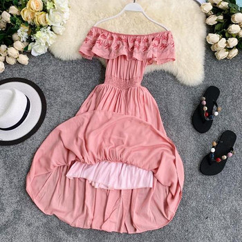 Rochie casual dama cu broderie in mai multe culori