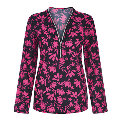 Bluza de dama moderna cu fermoar si maneci 3/4 in mai multe culori