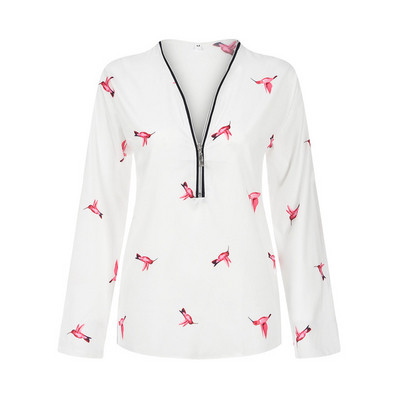 Bluza de dama moderna cu fermoar si maneci 3/4 in mai multe culori