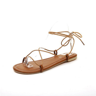 Sandale casual dama cu sireturi in doua culori