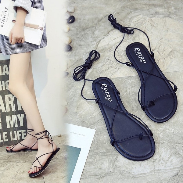 Sandale casual dama cu sireturi in doua culori