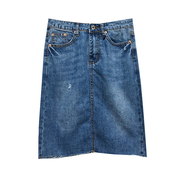 Fusta lungă de blugi în albastru