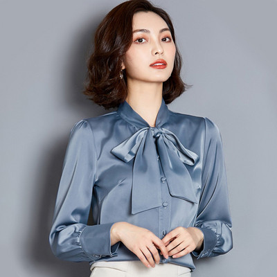 Camasa eleganta de dama cu panglica in mai multe culori