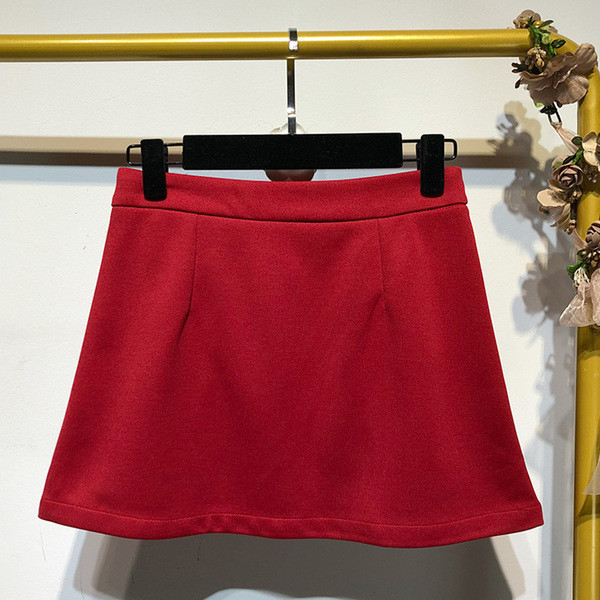 Fusta scurta de dama cu fermoar visiniu