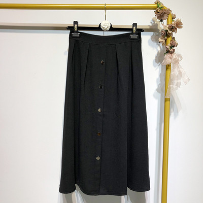 Fusta lunga casual cu nasturi - trei culori