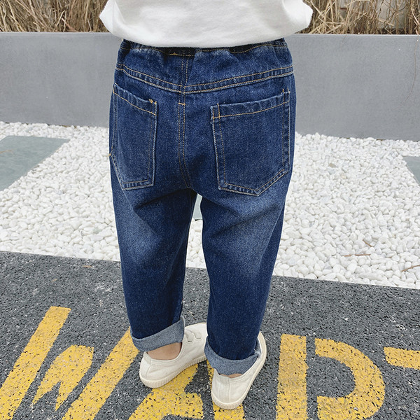 Blugi moderni pentru copii cu aplicatie-pentru fete