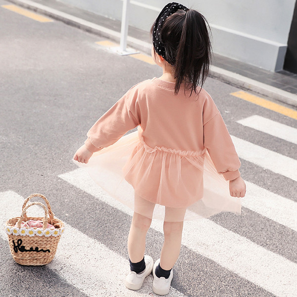 Rochie modernă pentru copii cu mâneci lungi - în două culori