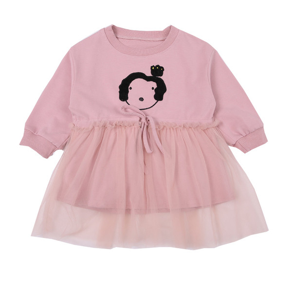 Rochie modernă pentru copii cu mâneci lungi - în două culori