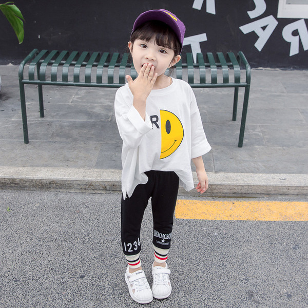 Bluza casual pentru copii pentru fete in doua culori cu aplicatie