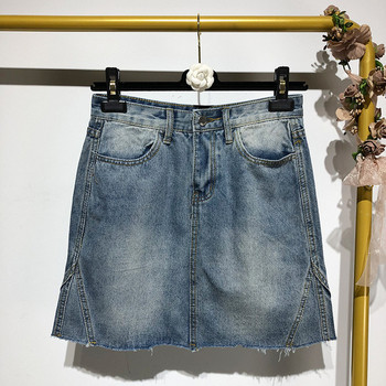 Fusta scurta din denim in albastru