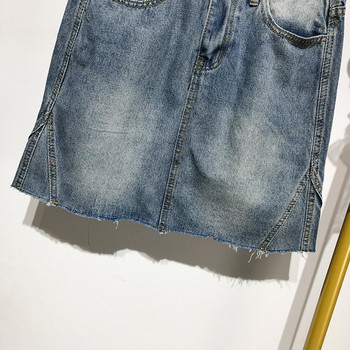 Fusta scurta din denim in albastru