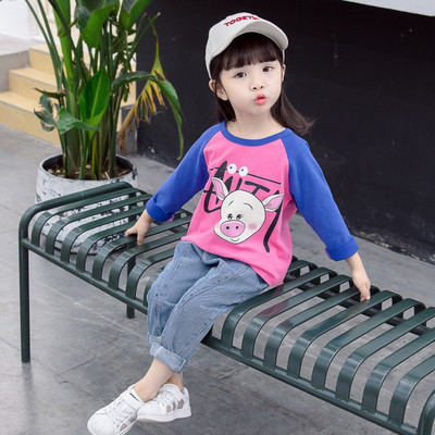 Bluza pentru copii pentru fete - in doua culori cu aplicatii diferite