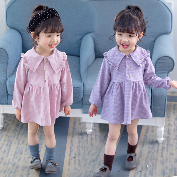 Rochie copii model nou cu nasturi - in doua culori