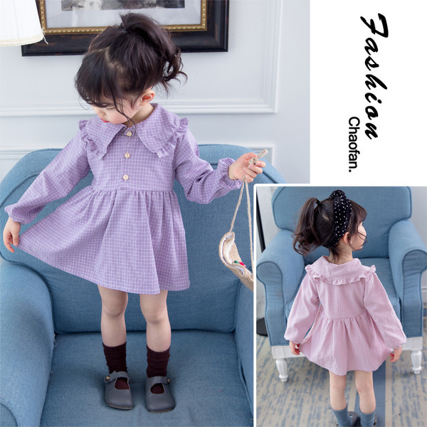 Rochie copii model nou cu nasturi - in doua culori