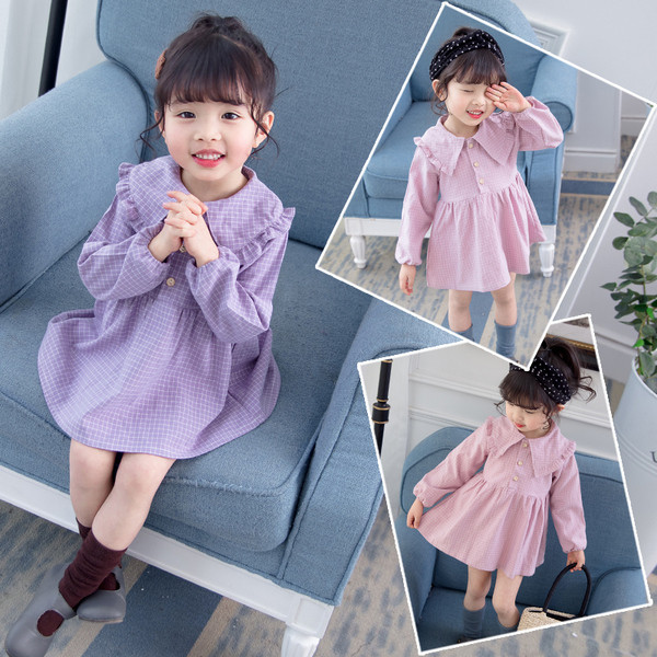 Rochie copii model nou cu nasturi - in doua culori