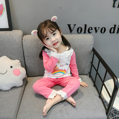 Model nou de pijamale pentru copii pentru fete - in galben si roz