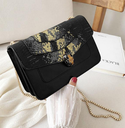 Geanta de dama moderna cu lant metalic in mai multe culori