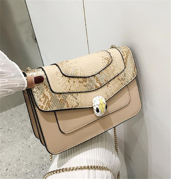 Geanta de dama moderna cu lant metalic in mai multe culori