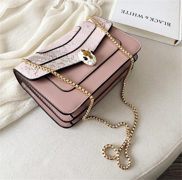 Geanta de dama moderna cu lant metalic in mai multe culori