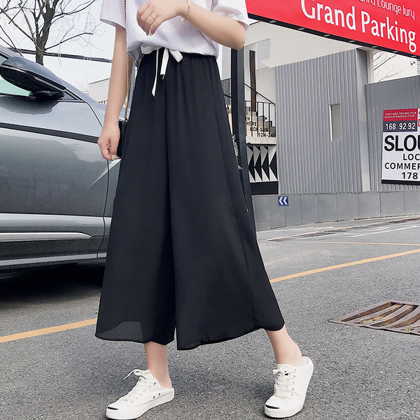 Pantaloni casual dama in patru culori cu cravate