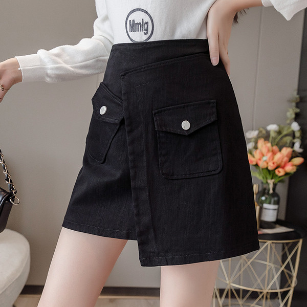 Fusta de dama moderna in trei culori-cu buzunare