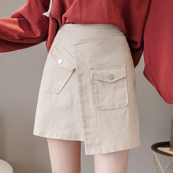 Fusta de dama moderna in trei culori-cu buzunare