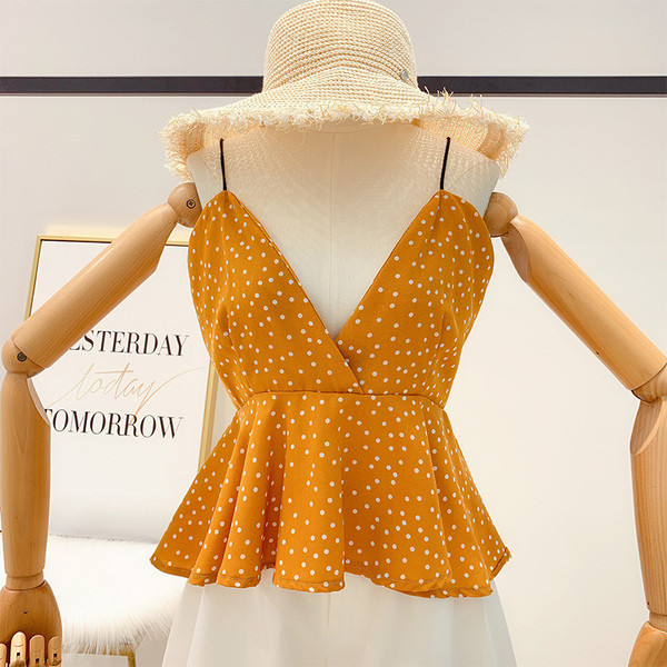 Maieu modern de damă cu puncte în trei culori