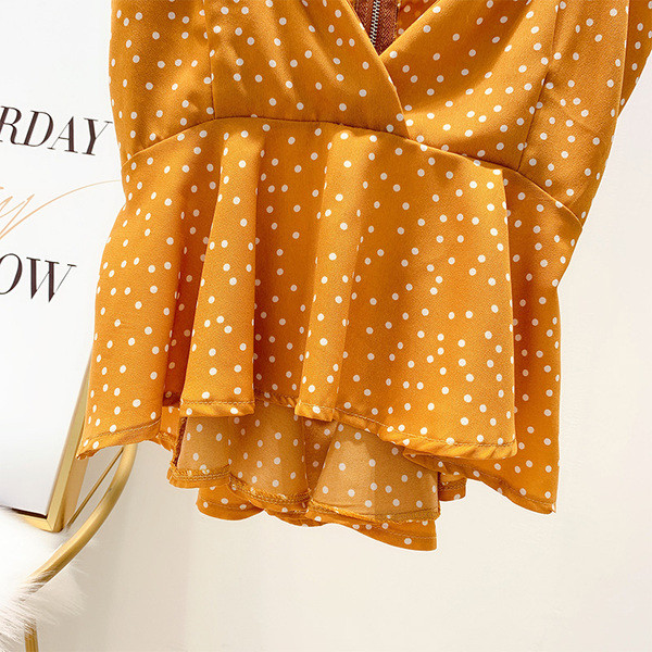 Maieu modern de damă cu puncte în trei culori