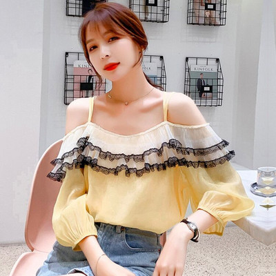 Bluză de damă modernă cu mâneci lungi - în trei culori