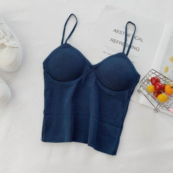 Maieu modern de damă cu bretele subțiri în diferite culori