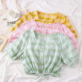 Bluză de damă elegantă cu decolteu O în trei culori