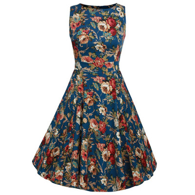 Rochie moderna de dama cu motiv floral in mai multe culori