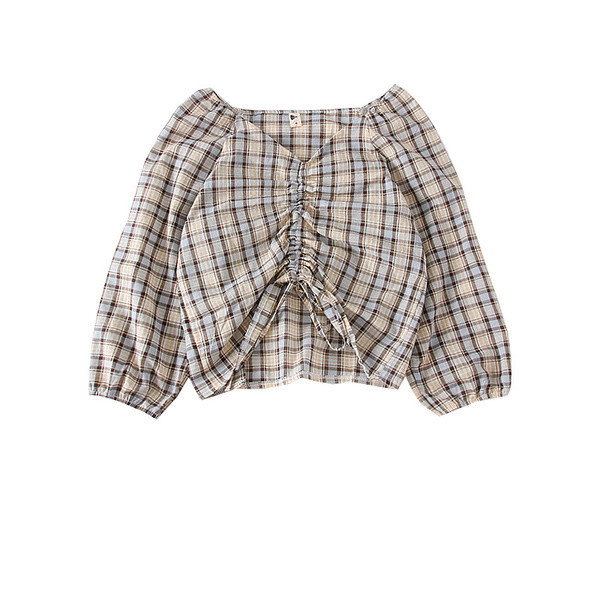 Bluză de damă modernă cu decolteu în V și șireturi - mai multe culori