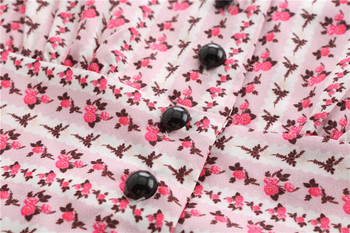 Rochie casual de dama cu decolteu in V in roz si albastru