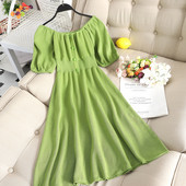 Rochie casual de dama cu maneci scurte si nasturi in diferite culori