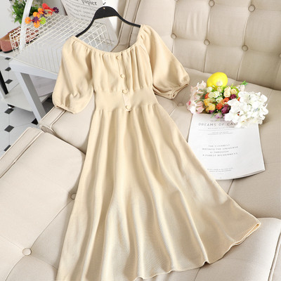 Rochie casual de dama cu maneci scurte si nasturi in diferite culori