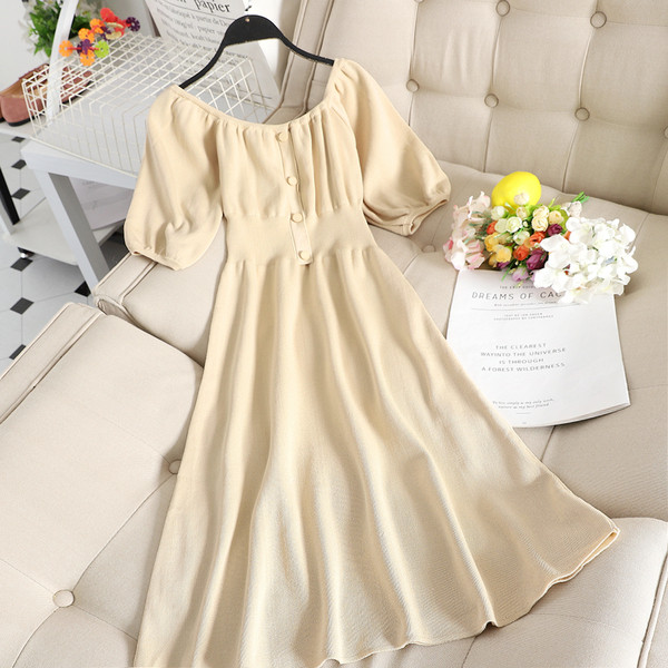 Rochie casual de dama cu maneci scurte si nasturi in diferite culori