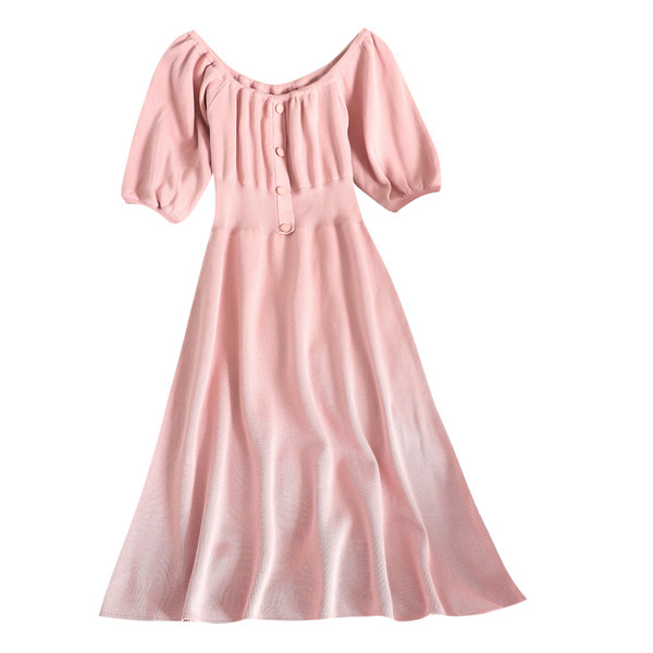 Rochie casual de dama cu maneci scurte si nasturi in diferite culori