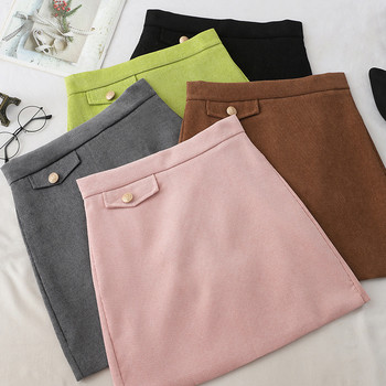 Fusta scurta de dama cu talie inalta in diferite culori