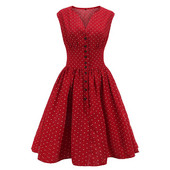 Rochie casual de dama cu puncte cu nasturi in mai multe culori