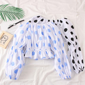 Bluza de dama model nou cu puncte in doua culori