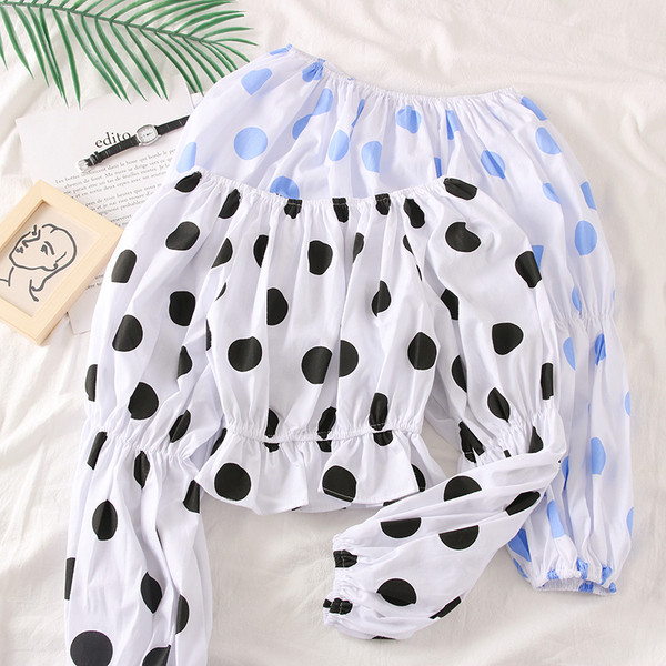 Bluza de dama model nou cu puncte in doua culori