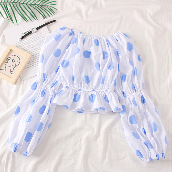 Bluza de dama model nou cu puncte in doua culori