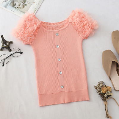 Bluza de dama cu maneca scurta si nasturi in mai multe culori