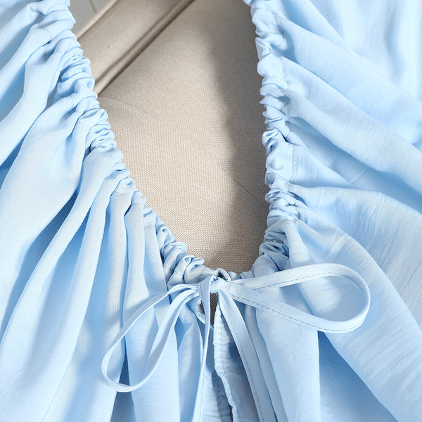 Cămașă casual de damă cu cravate și nasturi în mai multe culori