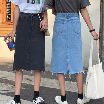 Fusta dama casual in doua culori - model drept