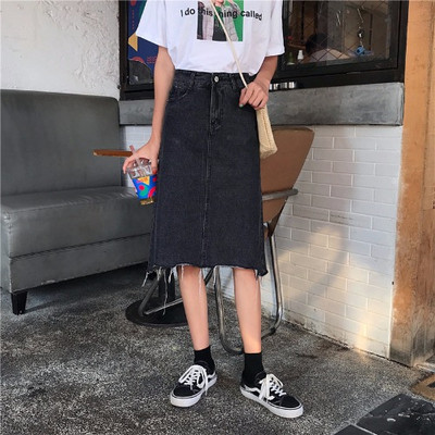 Fusta dama casual in doua culori - model drept