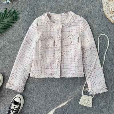 Geaca de dama moderna in doua culori cu perle